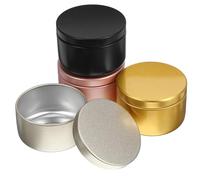 BESTYASH Lot 24 Pots à Bougies en Aluminium 50 ML Boîtes Rondes pour Fabrication DIY Conteneurs Métal Multicolores Rangement Bougies et Décor Maison