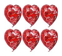 BESTYASH Lot de 10 Ballons en Aluminium Rouge de Cœur 18 Pouces, Décorations pour Mariage, Saint-valentin et Fête, Ballon Décoratif Romantique pour Intérieur et Extérieur