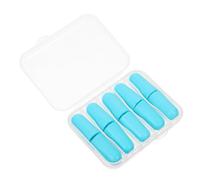 BESTYASH Lot de 10 Bouchons D’Oreilles Antibruit Réutilisables en Mousse à Mémoire de Forme Bleu Ciel avec Étui, Isolation Phonique pour Sommeil, Travail, Concerts et Protection Auditive