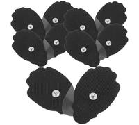 BESTYASH Lot de 10 Coussinets de Massage Auto-Adhésifs en Gel d'Eau Noir Forme Main Tissu Non Tissé Respirant Accessoires Portables Multifonctions pour Dos Cou Épaules et Genoux