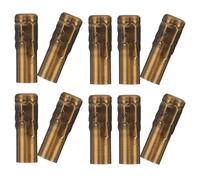 BESTYASH Lot de 10 Manchons Cache-douilles en Fer Effet Goutte de Cire, 25x80 Mm, Couleur Bronze Ancien, Accessoires Vintage pour Lustres et Abat-jour en Cristal, Compatibles Culot