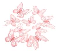 BESTYASH Lot de 10 Patchs en Dentelle Brodée Rose, Accessoires de Couture Délicats 3d Double Couche pour Réparation et Décoration de Robes de Soirée