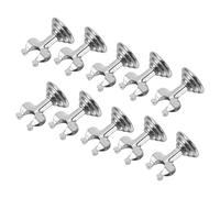 BESTYASH Lot de 10 Porte-Étiquettes Métalliques U Forme Petit Modèle Argenté Pinces Porte-Étiquettes Verticales en Acier Inoxydable pour Boulangerie Supermarché et Présentoir de Prix de