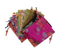 BESTYASH Lot de 10 Sachets à Cordon en Brocart Assortis pour Bonbons de Mariage, Pochettes de Rangement Réutilisables, Paquet Présents Élégants pour Emballage de Dragées et Plusieurs styles