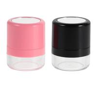 BESTYASH Lot de 2 Boîtes à Poudre Rechargeables 5G avec Miroir Applicateurs pour Shampoing Sec et Maquillage Récipient Portable en Plastique pour Contrôle du Sébum et Volume Capillaire