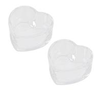 BESTYASH Lot de 2 Bols en Verre Anti-éclaboussures pour Hamster et Chinchilla, Gamelles Lavables pour Alimentation Quotidienne en Milieu Domestique