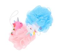 BESTYASH Lot de 2 Boules de Bain Exfoliantes Licorne en Maille Éponge de Bain Douce pour Garçon et Filles Gommage Corporel pour et Fêtes