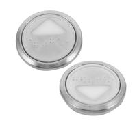 BESTYASH Lot de 2 Boutons Ronds en Acier Inoxydable pour Ascenseur, Fonction Arrêt D'urgence avec Inscription Braille, Accessoires de Remplacement pour Monte-charges Montée et Baisse