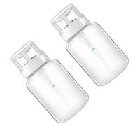 BESTYASH Lot De 2 Flacons À Pompe Pour Le Lavage Des Ongles Contenant Simple Pour Démaquillant Distributeur De Liquide À Presser Blanc
