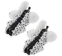 BESTYASH Lot de 2 Pinces à Cheveux en Peluche Forme Oreilles de Lapin, Maintien Extra Fort pour Cheveux Longs, Accessoires Coiffure Antidérapants pour Femmes et Filles, Thème Pâques,