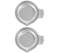BESTYASH Lot de 2 Plateaux de Pesée en Acier Inoxydable pour Balance Électronique, Plateaux Empilables pour Poudre et Bijoux, Accessoires de Pesage Précis pour Usage Scientifique