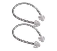 BESTYASH Lot de 2 Protecteurs Flexibles en Métal pour Câbles de Porte avec Col de Cygne, Gaine de Protection Étanche pour Système de Contrôle D’Accès Vidéo, Passage Fluide, Montage