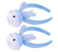 BESTYASH Lot de 2 Serrage-têtes en Peluche Bleue de Méduse, Bandeaux de Fête D'anniversaire pour Garçon et Filles et Adultes, Accessoires Coiffure Thème Océan, Costume Créature Marine