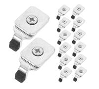 BESTYASH Lot de 20 Clips pour Rail De Rideau De Camping-Car Rail De Rideau De en Fer Extrémités De Rail Coulissant pour Rideau en Fer Butée De Rail De Rideau Flexible