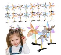BESTYASH Lot De 20 Épingles À Cheveux Amusantes En Forme De Moulin À Vent À Paillettes Pour Femme Élégantes En Plastique Couleur Aléatoire