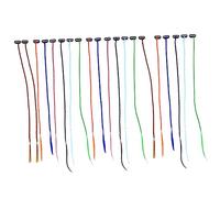 BESTYASH Lot De 20 Extensions De Cheveux Colorées Tressées Taille Unique Légères Pour Femme Soirée Mariage Perruques Tressées à Clipser Couleur Aléatoire