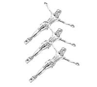 BESTYASH Lot de 3 Figurines du Saint Christ en Métal Massif Argenté Antique 54 CM - Décoration Murale Catholique pour Maison Église et Noël - Ornement Religieux à Suspendre pour Crucifix