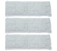 BESTYASH Lot de 3 Lingettes de Balai Plates en Microfibre Corail, Serpillière de Sol Réutilisable, Nettoyage Sec et Humide, Couleur Vert Clair, Recharge Compatible Balai Franges