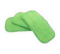 BESTYASH Lot de 3 Lingettes de Remplacement en Microfibre Lavables pour Balai à Franges Plat Rotatif Recharge Absorbante Verte avec Fixation par Bande Auto-agrippante Compatibles Sols