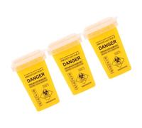 BESTYASH Lot De 3 Poubelles De Recyclage Pour Aiguilles Récipients Tranchants Récipients Pour Rasoirs Couvercle Rabattable Collecteur De Déchets Conteneur D'Élimination