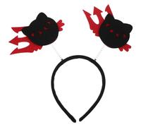 BESTYASH Lot de 3 Serrage-Têtes Chat Noir Halloween Tête Oscillante Accessoire Cosplay Chat Maléfique pour Fête Costumée Bandeau Élastique Confortable Décoration Cheveux pour Bal Masqué