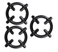 BESTYASH Lot de 3 Supports pour Cafetière Moka en Fer Résistant la Chaleur, Réducteur de Brûleur pour Gazinière, Adapté aux Plaques de Cuisson à Gaz, Antidérapant Cuisine Quotidienne