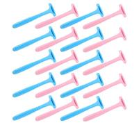 BESTYASH Lot de 30 Grattoirs à Pieds Exfoliants pour Pédicure Râpes Anti-Callosités en Plastique Bleu et Rose Outil pour Éliminer les Peaux Mortes des Talons Usage Domestique et Voyage