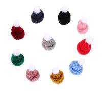 BESTYASH Lot de 30 Mini Bonnets Tricotés Multicolores Petits Chapeaux de Noël DIY en Laine pour Décorations de Sapin Accessoires Festifs Légers et Polyvalents pour Loisirs Créatifs et