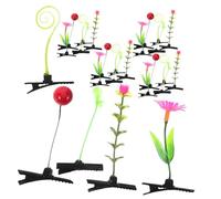 BESTYASH Lot De 30 Pinces À Cheveux En Forme De Plante Artificielle Accessoires Pour Cheveux Noirs Moyens Motif Floral Petites Pinces À Cheveux En Plastique Colorées Pour Filles