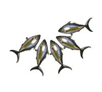 BESTYASH Lot de 5 Ballons en Aluminium Forme Thon Réalistes Décorations D’Anniversaire Thème Océan Poissons Marins pour Fête Plage et Pêche Ballons Gonflables Réutilisables Couleur Vive