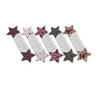 BESTYASH Lot De 5 Épingles à Cheveux Étoile Invisibles Multicolores, Petites Pinces à Cheveux Françaises Pour Femmes, Maintien Sans Trace Pour Coiffure Naturelle Au Quotidien