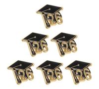 BESTYASH Lot De 6 Broches De Remise De DiplôMes 2026 ÉPingles MéTal LéGèRes Insignes Chapeau Noir Cadeaux Pour DiplôMéS ÉTudiants Et Enseignants