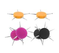 BESTYASH Lot de 6 Stylos à Pointiller pour Nail Art Manche en Acrylique Outil Multifonction pour Modelage D’Argile et Poterie Couleurs Noir Jaune Violet Kit DIY Précis pour Décoration