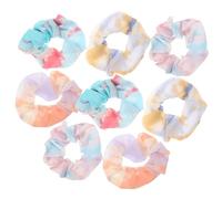 BESTYASH Lot De 8 Chouchous Dégradés Pour Cheveux De Bébé Anneaux Pour Filles Chouchous Arc-En-Ciel Accessoires Pour Cheveux Violets Et Coiffure Couleur Aléatoire