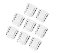 BESTYASH Lot de 8 Coupelles Manucure en Verre Blanc, Faciles à Transporter et Multifonction pour Nail Art et Salons Professionnels