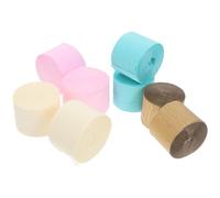 BESTYASH Lot de 8 Serpentins en Papier Crépon Colorés pour Décorations Mariage et Anniversaire, 4 Couleurs, Serpentins de Bricolage Légers et Résistants pour Fêtes