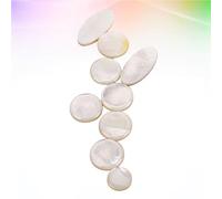 BESTYASH Lot de 9 Set de Set de Boutons de Clé pour Saxophone en Coquille Blanche, Accessoires Décoratifs Légers pour Saxophone Alto Ténor Soprano, Ensemble Complet pour Musicien