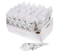 BESTYASH Lot de Cônes en Papier Kraft pour Confettis et Pétales, 30 Trous, Forme Conique Élégante, Rangement Facile pour Décoration de Fête et Mariage