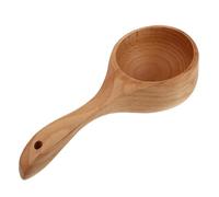 BESTYASH Louche Sauna en Bois De Hêtre 22x4,5 Cm pour Spa Et Bain, Cuillère Multifonctionnelle, Ustensile La Cuisine Et Salle De Bain, Outil Pratique Et Naturel