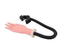 BESTYASH Main Artificielle pour Entraînement Manucure Accessoire de Pratique pour Nail Art avec Bouton de Forme Aléatoire Marron