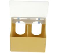 BESTYASH Mangeoire Résistante pour Pigeons Plastique Bol Multifonction pour Petits Oiseaux Accessoire Pratique à Deux Ouvertures Usage Domestique Couleur Aléatoire