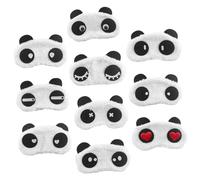 BESTYASH Masque de Sommeil Panda pour Garçon et Filles Lot de 10 Confortable et Doux Masque de Nuit en Peluche Voyages Sieste Accessoire Mignon pour Filles et