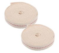 BESTYASH Mèche Plate en Coton 1,2 Cm Largeur, Lot de 2 Mèches pour Lampe à Huile et Lanternes Tempête, Remplacement pour Lampes à Pétrole, Accessoire Camping Extérieur, Combustion Stable
