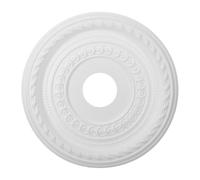 BESTYASH Médaillon De Plafonnier Rond 41 Cm En Polyuréthane Blanc Décoratif Traditionnel Pour Éclairage D’intérieur Salon Chambre Salle à Manger