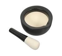 BESTYASH Mini Bol à Mélanger en Céramique Résistant à l’Usure Ustensile de Pharmacie pour Broyage Épices Plantes Aromatiques et Aliments Outil de Cuisine Compact avec Broyeur