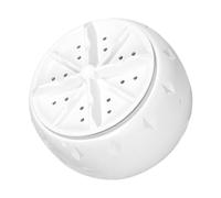 BESTYASH Mini Machine à Laver à Turbine USB Portable Blanche, Plastique, Entièrement Automatique, Pratique pour Appartement et Voyage