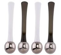 BESTYASH Mini Masseur Yeux 4 Pièces, Cuillères De Massage En Alliage De Zinc, Aide à L'absorption De Crème Et Atténue Fatigue Oculaire, Adapté Aux Soins Quotidiens