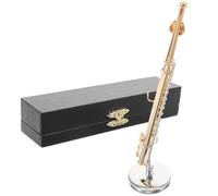 BESTYASH Mini Ornementale Modèle Musical Miniature pour Décoration et Jeu Imaginatif avec Boîte Noire et Support