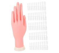 BESTYASH Modèle Main Silicone Flexible Pour Entraînement Manucure Outil Pratique Pour Nail Art Main Fausse Réaliste Left Hand Avec Faux Ongles