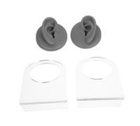 BESTYASH Modèle Oreille Silicone Flexible Gauche et Droite avec Support Simulation Réaliste Anatomie Oreille Humaine pour Pratique Piercing Bijoux Acupuncture